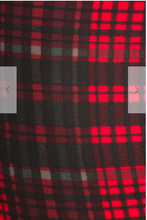 Plus Size Red, Black and Green Buffalo Plaid Print Leggings