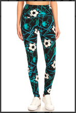 Plus Size Soccer Print Leggings