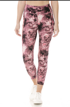 Black & Pink Tie Dye Premium Active Workout Leggings