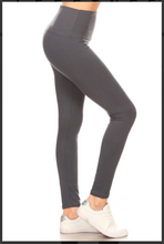 Plus size solid color leggings in various colors