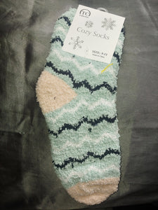 Super Fuzzy Zig Zag House Socks - Socks n Stuff