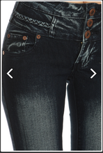 Dark Wash Braid Detail Front Jeans