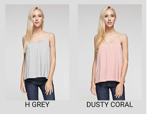 Light & Flowy Cami Swing Top w/Modesty Panel - tops