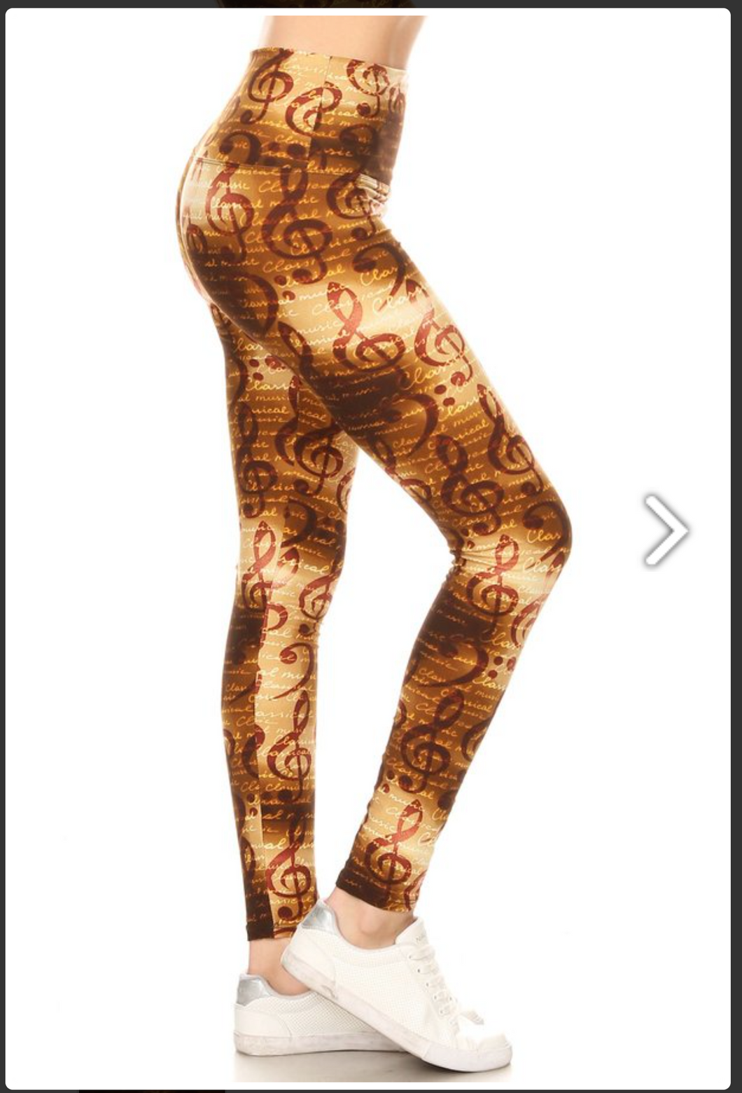 One Size Classical Music Print Leggings