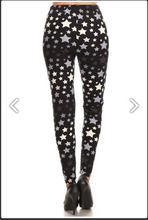 Extra Plus Greyscale Ombre Star Print Leggings