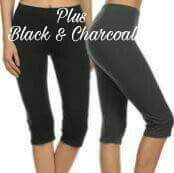 Plus Size Solid Capris