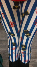 One Size Blue & White Striped Naval Print w/puppies