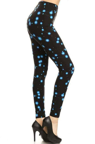 One Size Constellation Print Leggings