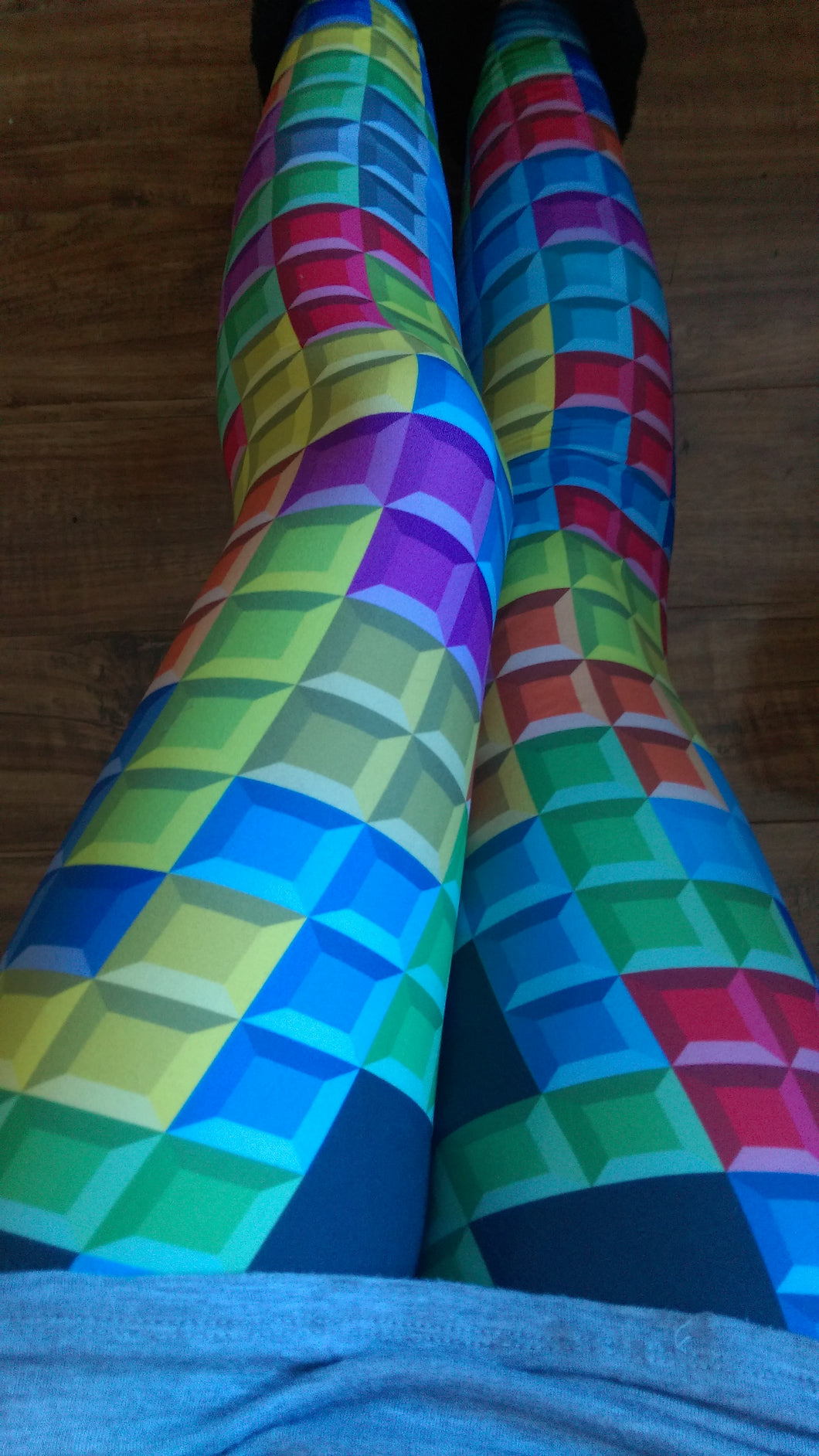 One Size Tetris Screen Printed Leggings