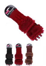 Faux Fur Fingerless Arm Warmers Various Colors - Socks n Stuff