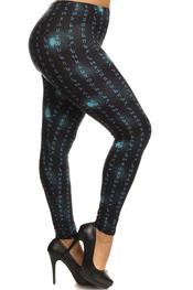 Plus Size Teal Astrological Sign Leggings
