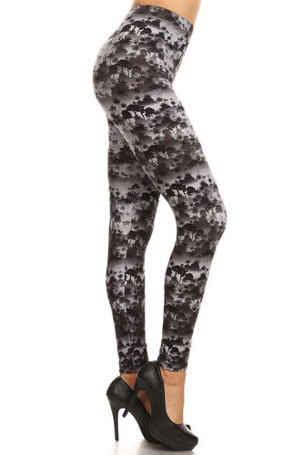 One Size Palm Tree Leggings
