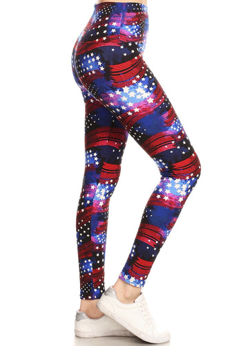 One Size Flag print leggings