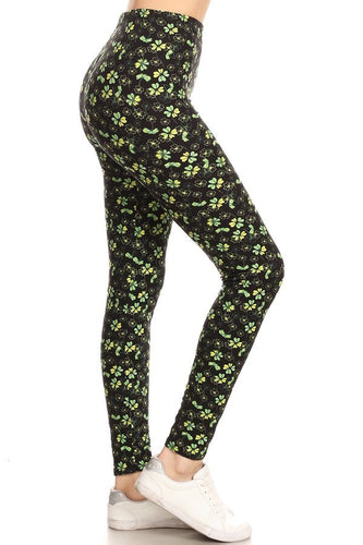 One Size 4 Leaf Clover Leggings